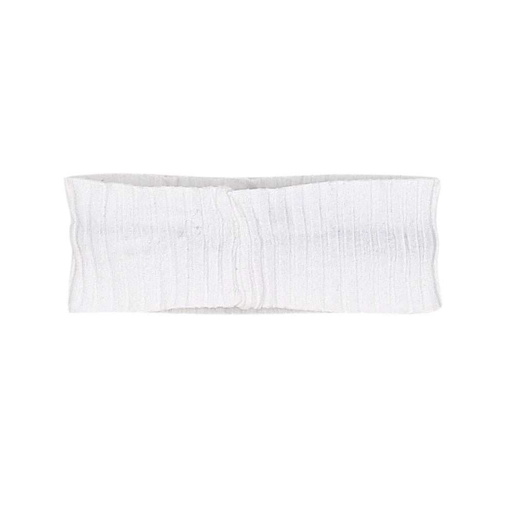 Bandeau bébé blanc à nœuds Lili Gaufrette, vue de dos, fille 6-12 mois