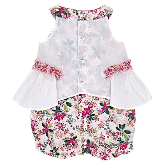 Barboteuse multicolore imprimé fleuri, marque Kenzo, 6 mois, vue de dos, vêtement bébé fille luxe de seconde main