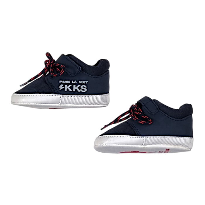 Baskets bébé garçon bleu marine, taille 9-12 mois, marque IKKS - seconde main premium