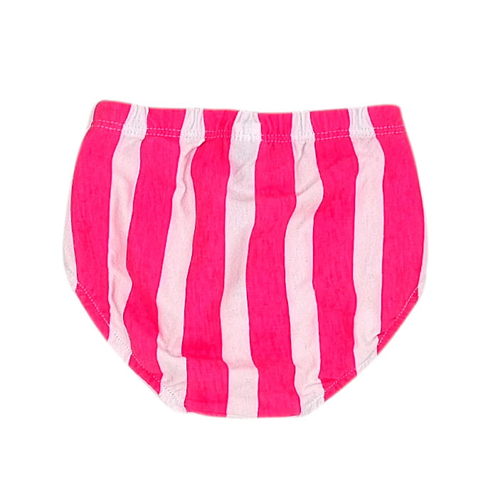 Bloomer bébé fille à rayures blanc/rose fluo, taille 1 mois, marque Agatha Ruiz de la Prada - seconde main premium