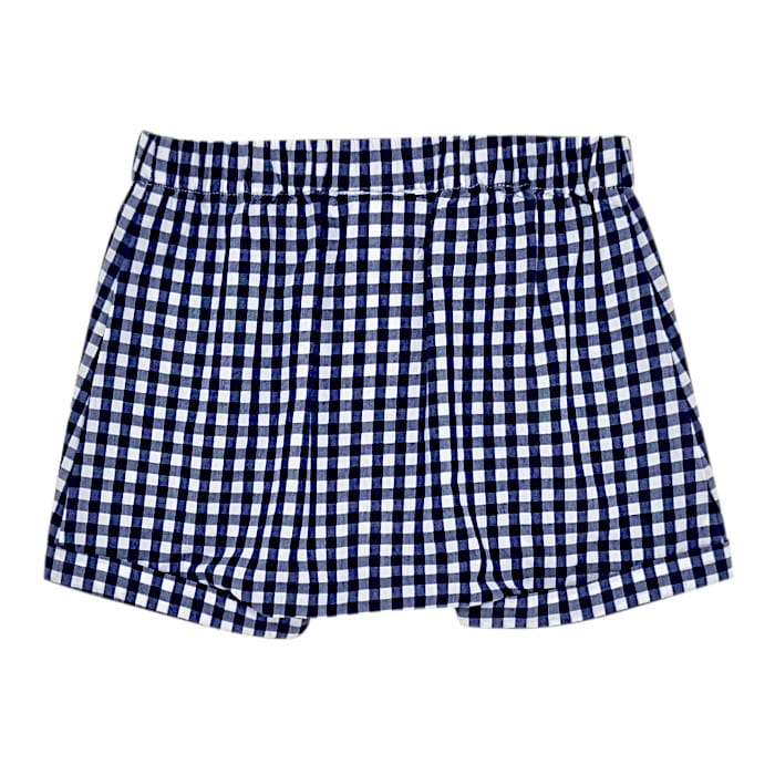 Bloomer bébé garçon en vichy blanc/bleu, taille 12 mois, marque Jacadi - seconde main haut de gamme