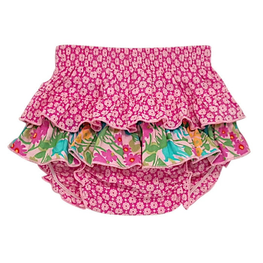 Bloomer bébé fille rose imprimé à volants, taille 1 mois pour bébé fille, marque Kenzo - seconde main luxe