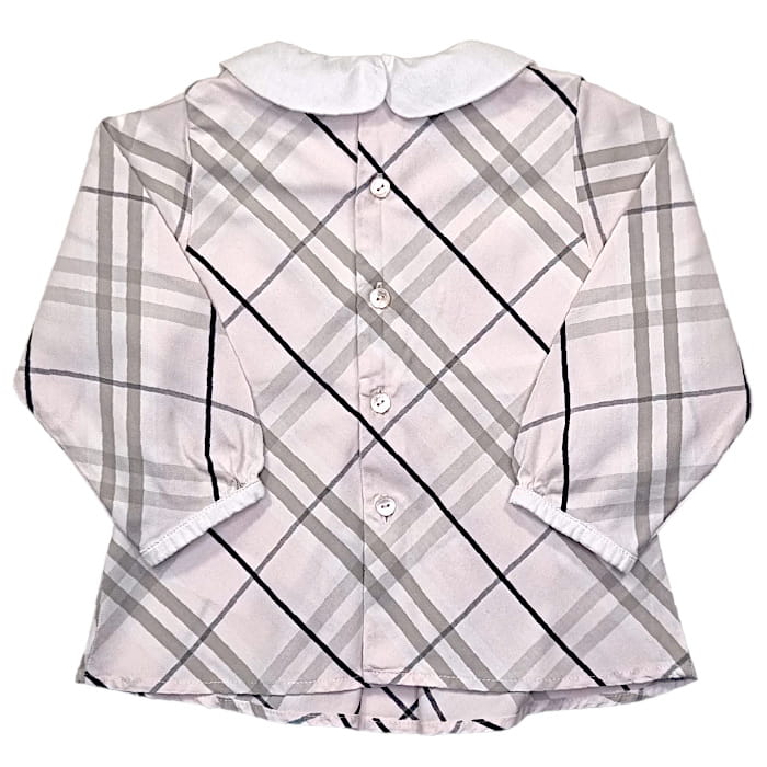 Blouse bébé fille rose à carreaux, taille 9 mois, marque Burberry - seconde main luxe