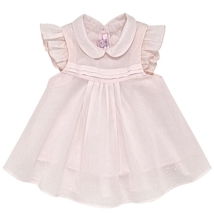 Blouse bébé fille rose à col Claudine, taille 6 mois, marque Repetto - seconde main premium