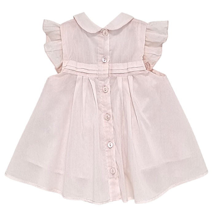Blouse bébé fille rose à col Claudine, taille 6 mois, marque Repetto - seconde main premium