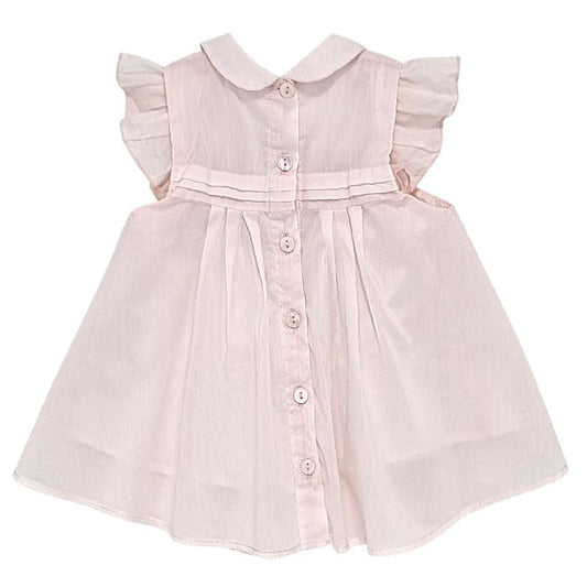 Blouse rose col Claudine, Repetto, pour bébé fille, 6 mois, vue de dos, vêtement seconde main de marque