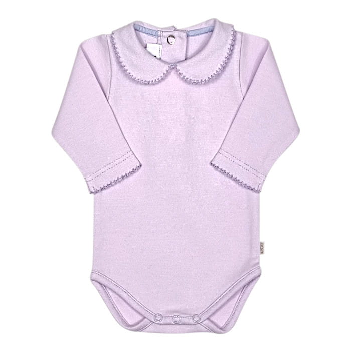 Body bébé fille mauve à col Claudine, taille 1 mois, marque Baby Dior - seconde main luxe