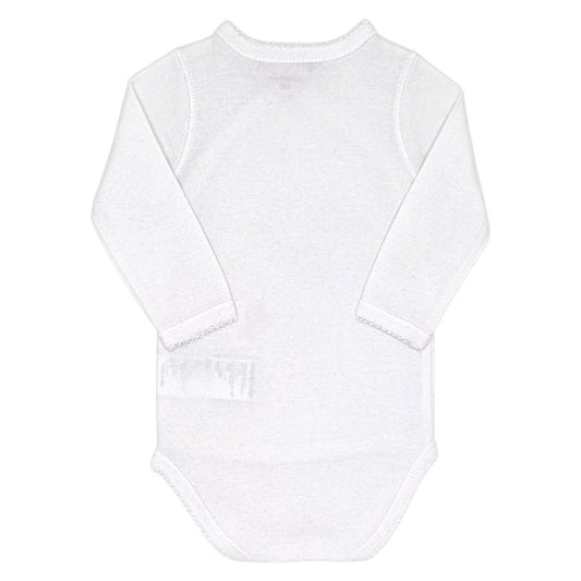 Body bébé blanc croisé Bonpoint, vue de dos, mixte 1 mois