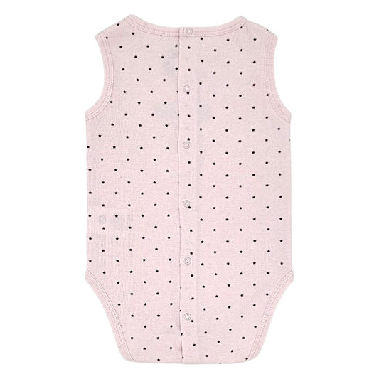 Body bébé rose pâle sans manches Givenchy, vue de dos, fille 9 mois