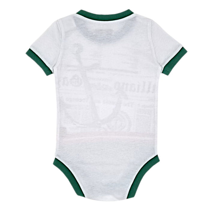 Body bébé garçon vert imprimé gazette, taille 9 mois, marque John Galliano - seconde main luxe
