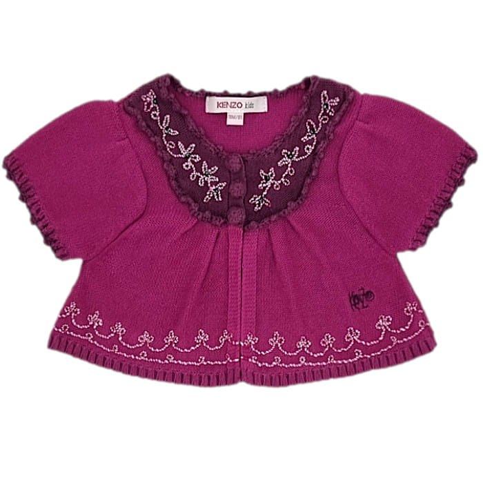Boléro bébé fille 18 mois seconde main marque luxe Kenzo violine motifs brodés