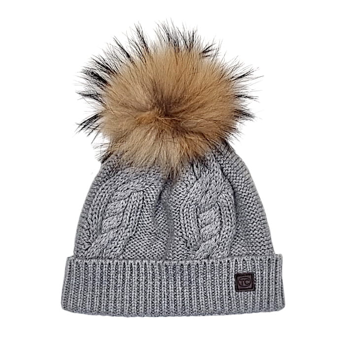 Bonnet bébé mixte gris à pompon, taille 6-12 mois, marque Tartine et Chocolat - seconde main haut de gamme
