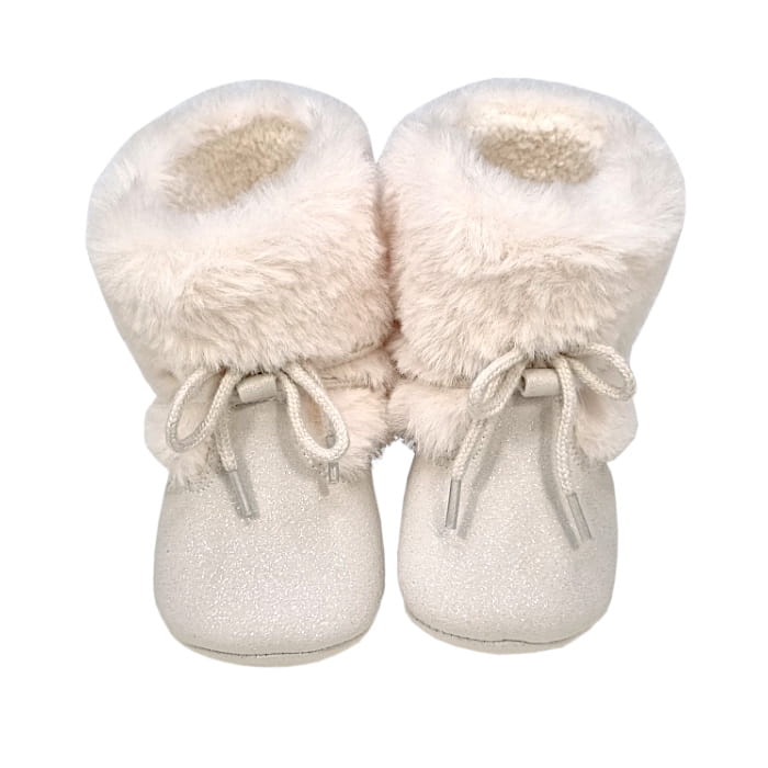 Chaussons à liens beige IKKS seconde main - Bébé Fille 0-1 mois