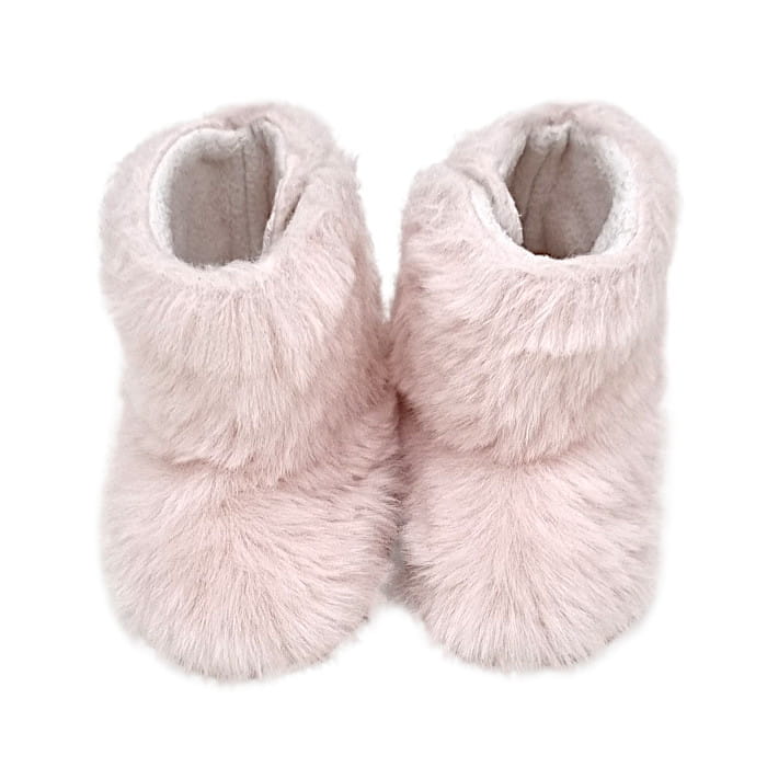 Boots bébé fille rose en fausse fourrure, taille 6-12 mois, marque IKKS - seconde main premium