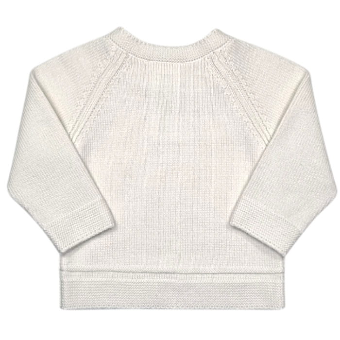 Brassière bébé mixte écru en point mousse, taille 6 mois, marque Jacadi - seconde main haut de gamme