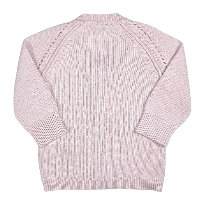Cardigan bébé fille rose avec broche, taille 3 mois, marque Baby Dior - seconde main luxe