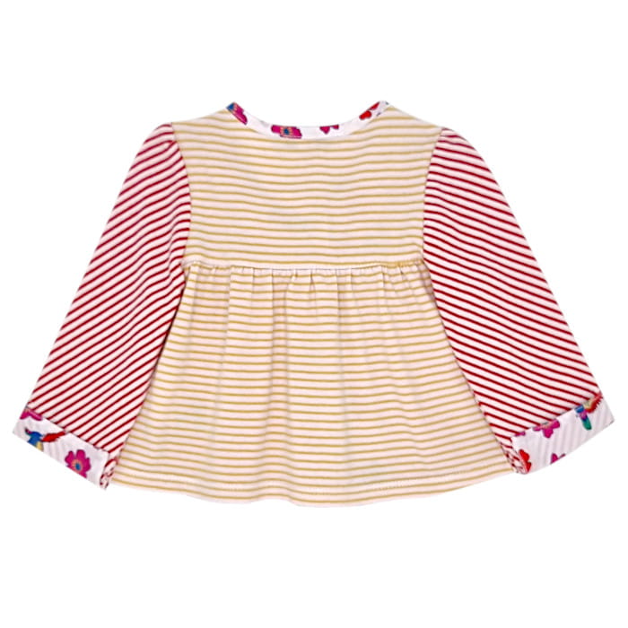 Cardigan multicolore rayé, Kenzo, bébé fille 6 mois, vue de dos, vêtement d'occasion de marque luxe, état impeccable