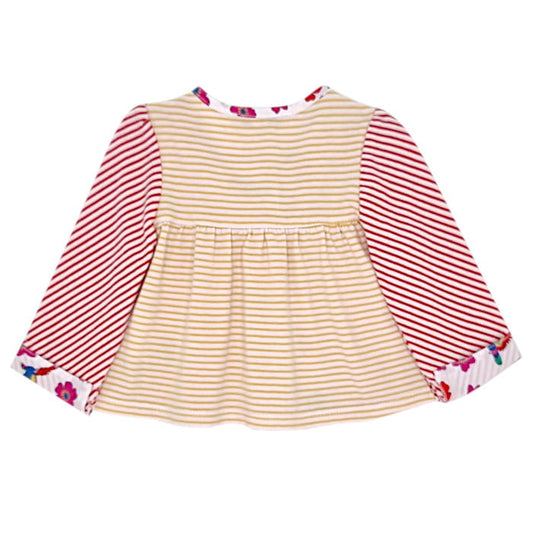 Cardigan multicolore rayé, Kenzo, bébé fille 6 mois, vue de dos, vêtement d'occasion de marque luxe, état impeccable