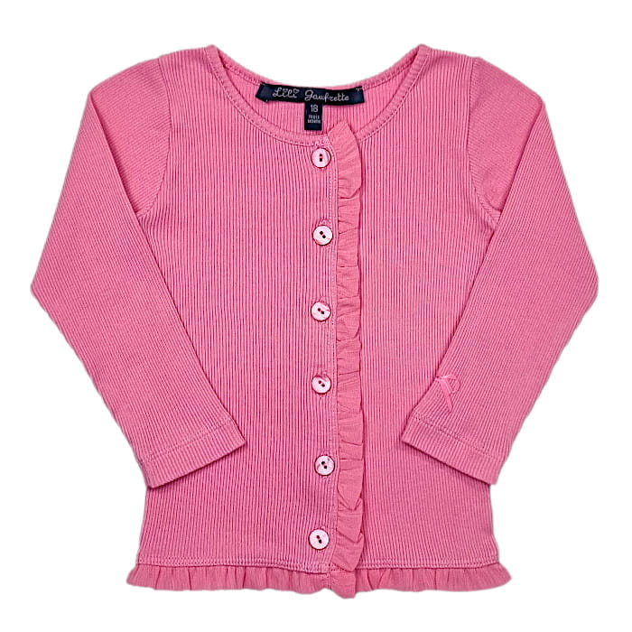 Cardigan bébé fille rose, taille 18 mois, marque Lili Gaufrette - seconde main premium