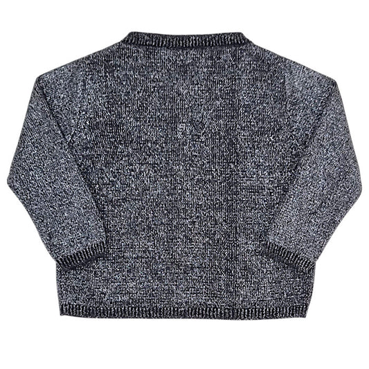 Cardigan bébé gris argenté à poches Lili Gaufrette, vue de dos, fille 6 mois