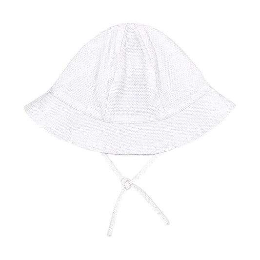 Chapeau bébé blanc à nœud Jacadi, vue de dos, fille 24-36 mois