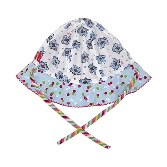 Chapeau bébé multicolore réversible Kenzo, vue de dos, fille 9 mois
