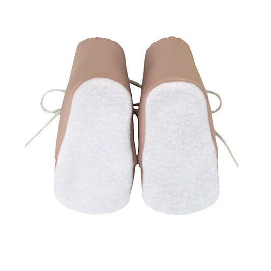 Chaussons bébé fille Tartine et Chocolat 1-3 mois, rose, semelles extérieures en cuir