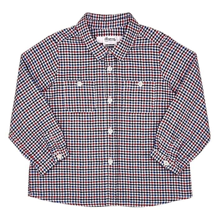 Chemise bébé garçon en vichy multicolore, taille 18 mois, marque Bonpoint - seconde main haut de gamme
