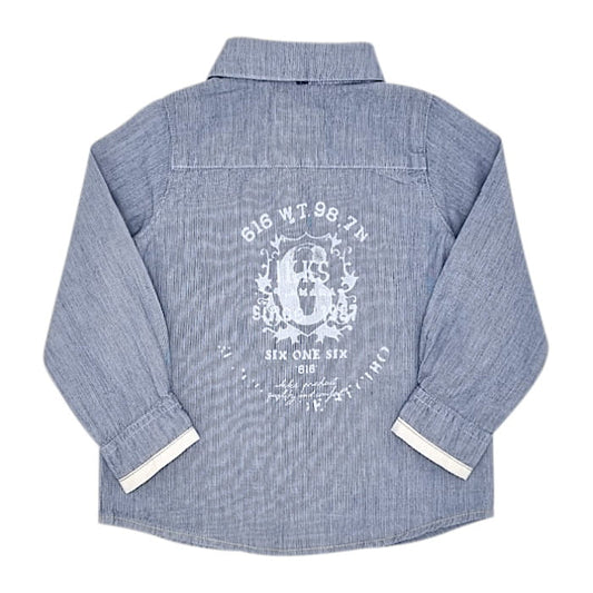 Chemise bleu IKKS bébé garçon 12 mois