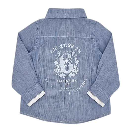 Chemise bleu IKKS bébé garçon 6 mois