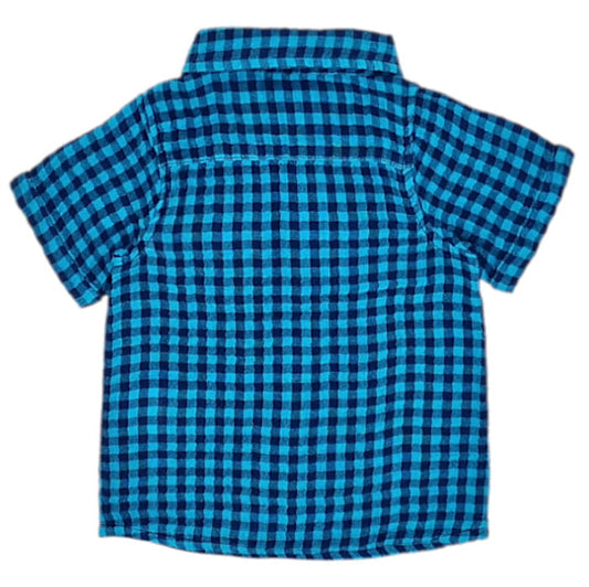 Chemise bleue IKKS bébé garçon 6 mois