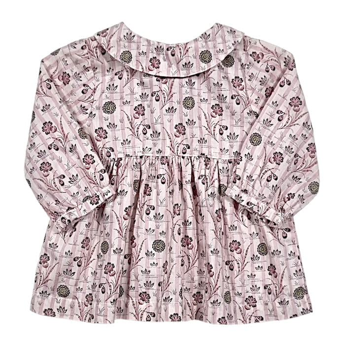 Chemise bébé fille rose motif floral, taille 3 mois, marque Lili Gaufrette - seconde main premium