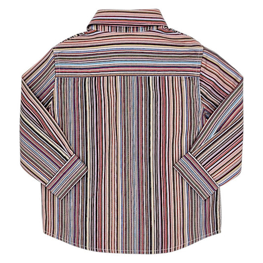 Chemise bébé multicolore motif bayadère Paul Smith, vue de dos, garçon 6 mois