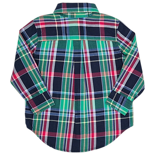 Chemise bébé multicolore à carreaux Ralph Lauren, vue de dos, garçon 24 mois