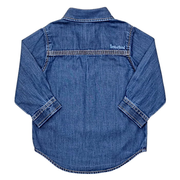 Chemise bébé garçon en jean bleu, taille 12 mois, marque Timberland - seconde main premium