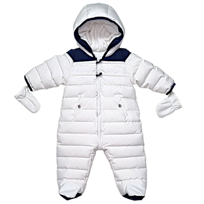 Combipilote bébé mixte blanc/bleu marine, taille 6 mois, marque Baby Dior - seconde main luxe