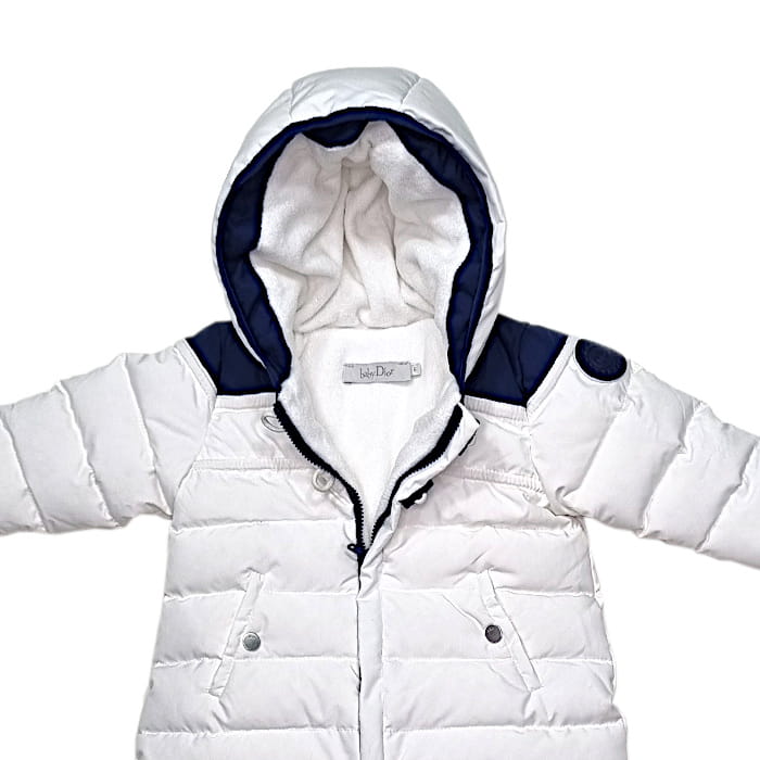 Combi-pilote Dior bébé 6 mois luxe seconde main blanche