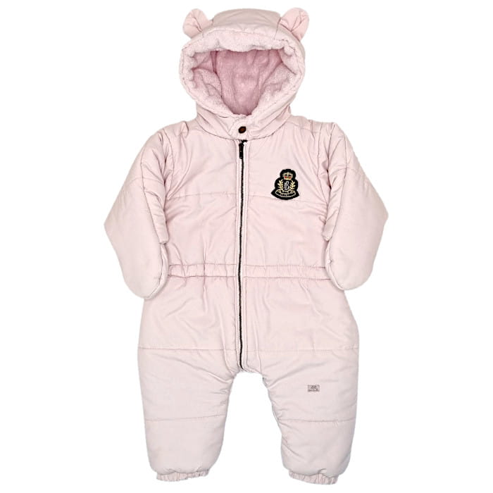 Combi pilote Lili gaufrette bébé fille rose clair 6 mois - Vêtement de marque seconde main