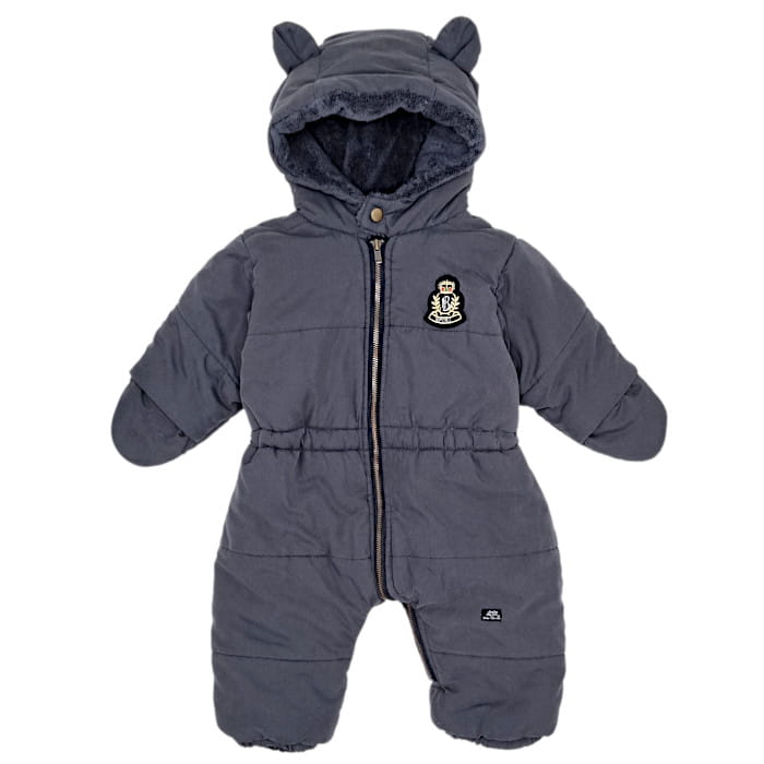 Combipilote bébé fille gris anthracite, taille 3 mois, marque Lili Gaufrette - seconde main premium