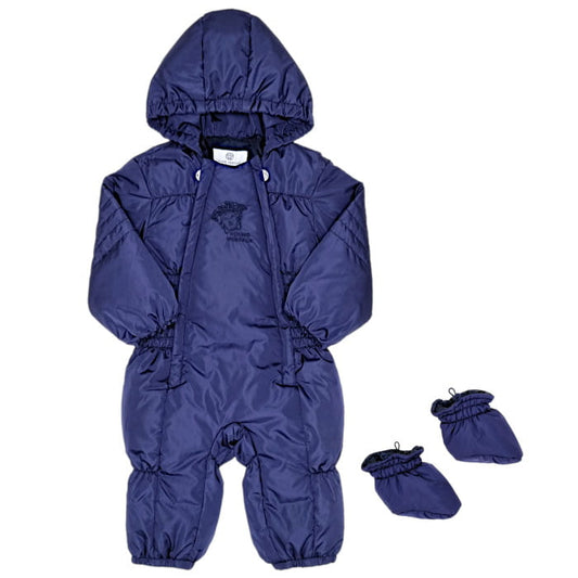 Combipilote bébé garçon bleu marine, taille 9 mois, marque Versace - seconde main luxe