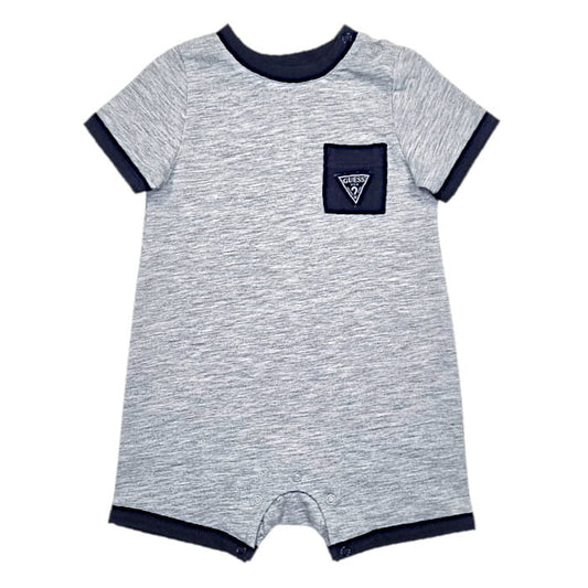 Combinaison courte bébé garçon gris/marine, taille 3-6 mois, marque Guess - seconde main premium