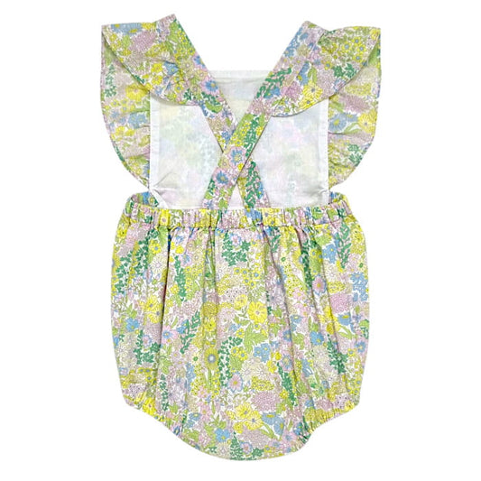 Combinaison Liberty bébé fille Jacadi 18 mois verte - vue de dos - mode chic d'occasion