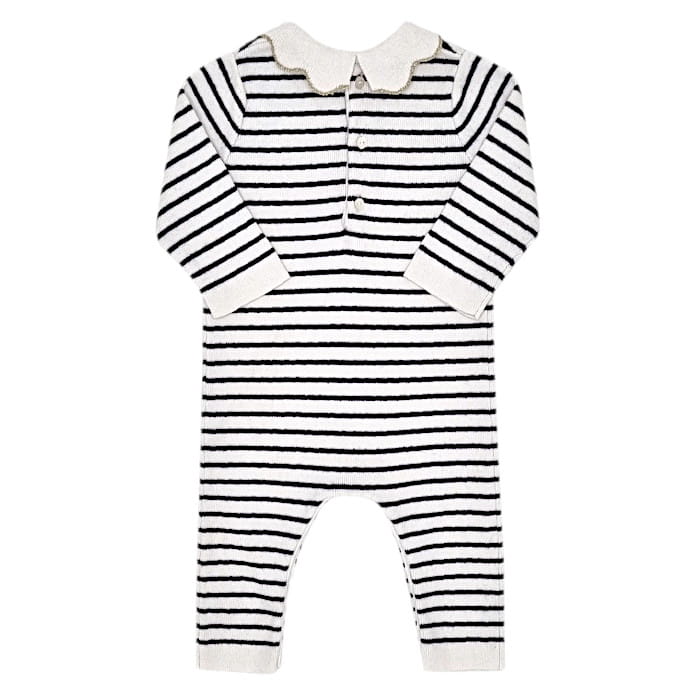 Combinaison longue écrue, Jacadi, fille 6 mois, vue de dos, vêtement seconde main pour bébé