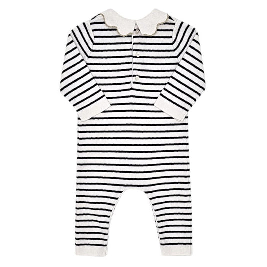 Combinaison longue écrue, Jacadi, fille 6 mois, vue de dos, vêtement seconde main pour bébé