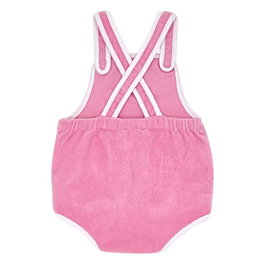 Combinaison rose éponge, marque Jacadi, bébé fille 6 mois, vue de dos, vêtement d'occasion haut de gamme à petit prix en état excellent