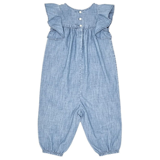 Combinaison longue bleu jean, Ralph Lauren, bébé fille 12 mois