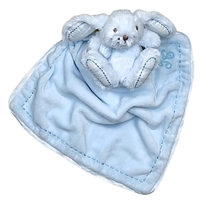 Doudou lapin Tartine et Chocolat d'occasion bébé garçon bleu ciel