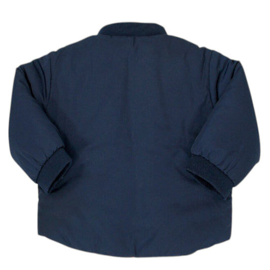 Doudoune bébé garçon Jacadi, marine/rouge réversible, taille 12 mois, seconde main haut de gamme, vue de face