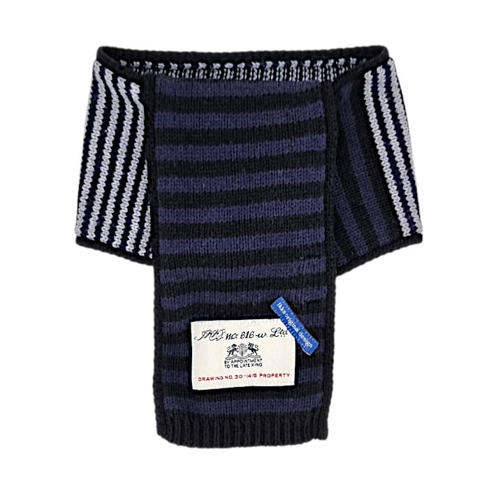 Echarpe marine rayée, IKKS, pour garçon 12-18 mois, vue de face, accessoire bébé de seconde main