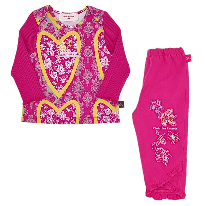 Ensemble bébé fille Christian Lacroix 18 mois seconde main rose